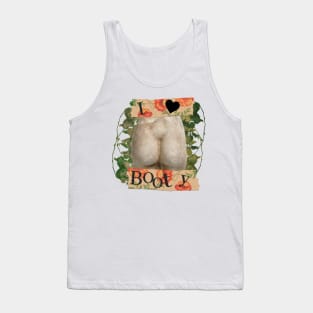 Greek stone floral design I heart booty peach Tank Top